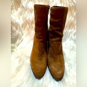 Aldo Brown Suede Heeled Boots